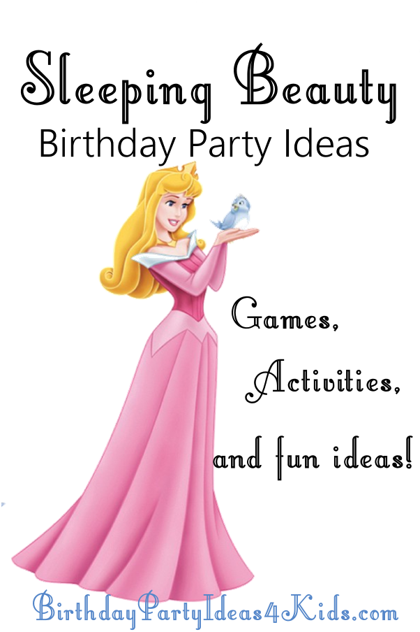 sleeping beauty in pink dress with bird